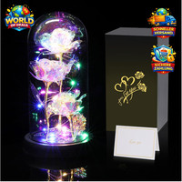 Infinity Rosen Im Glas Mit Licht Geschenk FüR Frauen Mama Oma Geburtstag