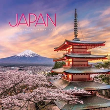 Carousel Calendars,  Japan 2026 Wall Calendar, 12'' X 12'', 16-Month Calendar wi