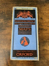 Bartholomew's Maps 1930 -50s Half Inch Vintage Cloth Map - 14 Oxford