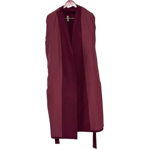 Abrigo J Crew Mujer Talla Grande 22 Borgoña Mezcla Lana Cinturón Envoltura Minimalista Nuevo con Etiquetas - Imagen 5 de 9