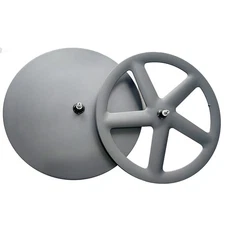 700c Carbon Fixed Gear Road Bicycle Wheelset Front 5 Spokes Rear Disc Wheels