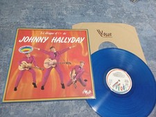 JOHNNY HALLYDAY : lp 33t couleur bleue mode vogue