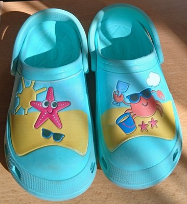 Süße Clogs * blau mit Motiv * Größe 31 * wie neu