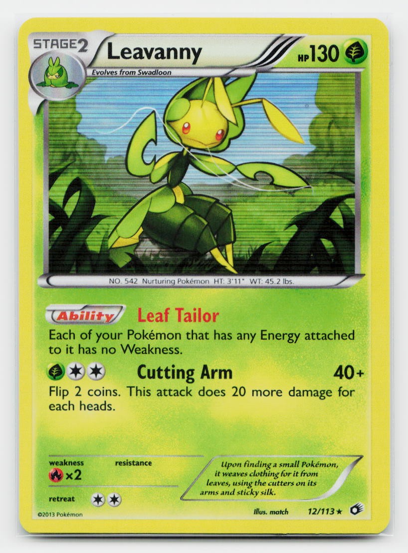 Leavanny Holo Rare Legendary Treasures 12/113 Pokemon TCG