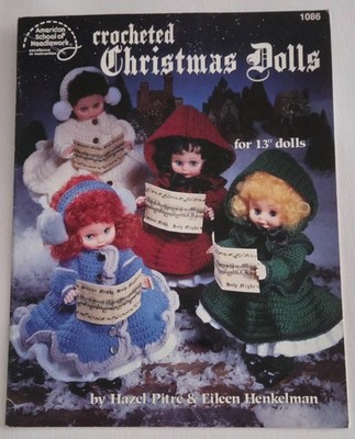 CHRISTMAS DOLL Crochet OUTFIT PATTERNS for 13'' Dolls SANTA  ANGEL