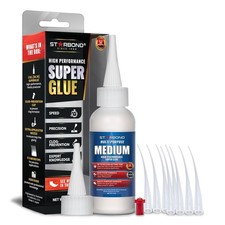 Medium Super Glue Pro Kit 2 oz   Strong, Fast-Bonding CA Glue Cyanoacrylat...