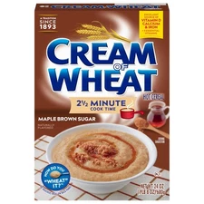 Cream of Wheat Hot Cereal Maple Brown Sugar 2 1/2 Minute Cook Time 24 Ounce P...