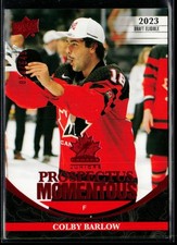 2023-24 UD TCJ Prospectus Momentous Red #PM-38 Colby Barlow 054/549