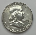 1952 Philadelphia 50C Silver Franklin Half Dollar