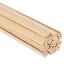 30Pcs 15.7 x 3/8 Inch Natural Bamboo Sticks Unfinished Bamboo Strips