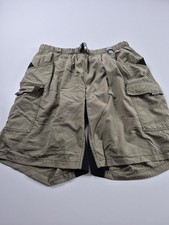 VTG Zoic Cargo Shorts Mens XL Green Nylon Lined Made in USA Hiking Outdoor