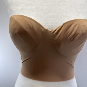 La Perla Beige Nude Longline Underwire Bra 34C Nylon Lycra Corset Adj NWT $135