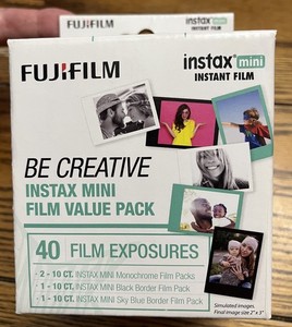 Fujifilm Instax Mini Pack de valeur de film caméra instantanée 40 Exposition à la photo Exp 11/19