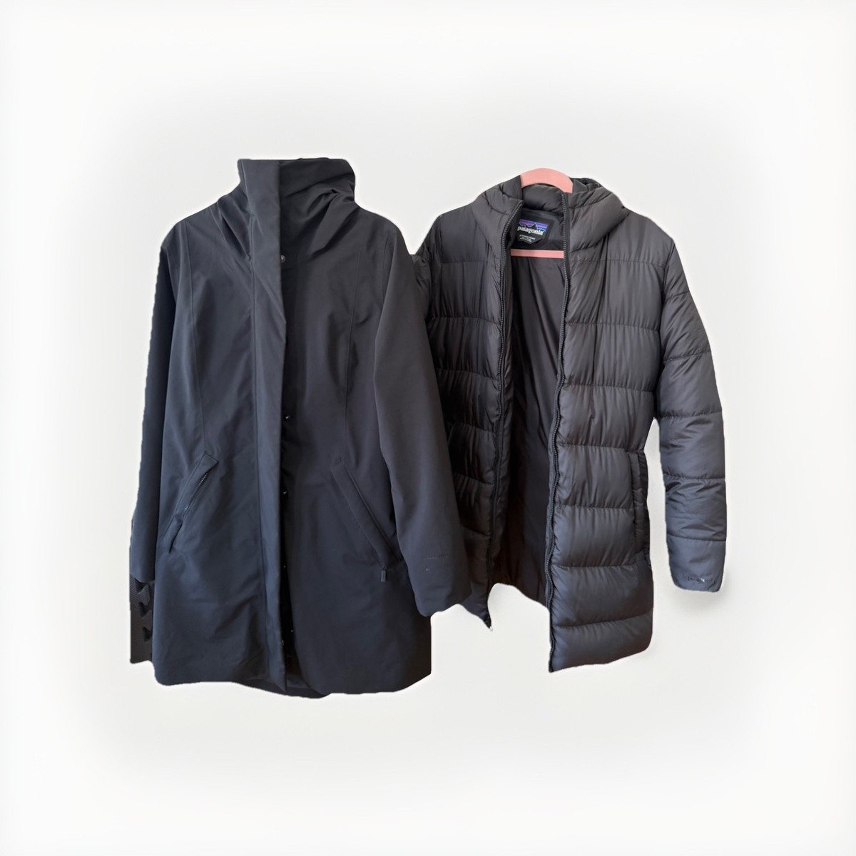 Patagonia Frozen Range 3-in-1 Parka Hooded Insulated Puffer Jacket Down Black View 2
