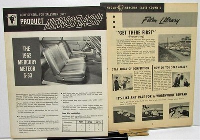 1962 Mercury Dealer Salesmen Product Newsflash Meteor S33 Prospecting Tips
