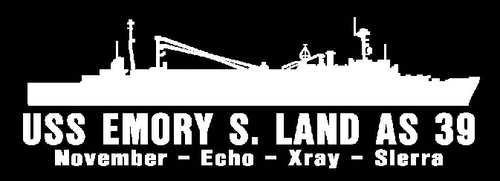 Calcomanía de silueta USS EMORY S LAND AS 39 Marina de EE. UU. USN Militar - Imagen 4 de 4