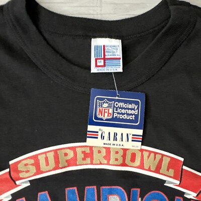 USA製 90s NFL 49ERS SUPER BOWL半袖Tシャツ 黒 XL Vintage 90s NFL Super Bowl XXIX Champions T-shirt - TokoPyramid