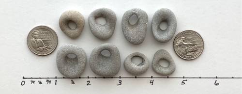 8 Natural Holey Beach Rocks Hag Fairy Stones Adder Wish large1/4" Hole Bead#J US - Picture 14 of 16