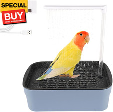 Parrot Bathtub-Automatic Bird Bath for Cage Parrot Bath with Shower Water Circul