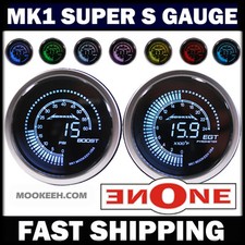 Mookeeh 2-116 7 Led Color 60 Psi Diesel Boost 2400 F Egt Pyrometer Gauge Kit