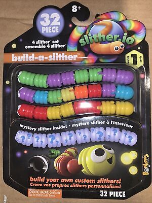 Bonkers Slither.io Series 1 Build-a-slither 32 PC 4 Slither Set