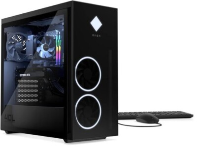 omen 40L gaming desktop with omen 27qs monitor 