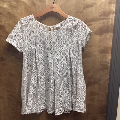 Women ''Akemi. Kin'' taupe/silver short sleep top nylon see through Size Med. P.O.