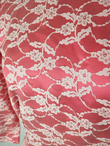 Edna Pullinger True Vintage Dress Exclusive Dressmaker Floral Net Lace Size M - Picture 8 of 12