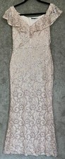 $280 NWT Lauren Ralph Lauren Ruffle-Trimmed Gown Rose Pink- size- 4 & 10 (B6)