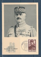 carte 1er jour  Maréchal Franchet d'Esperey   75  Paris    1956