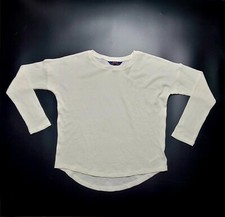 Polo RALPH LAUREN Girls MEDIUM 8 - 10 Waffle Knit SHIRT Long Sleeve Crew Neck