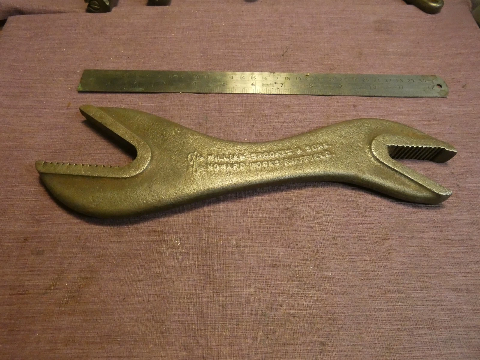 VINTAGE WRENCH SPANNER W BROOKES HOWARD WORKS MULTI TOOL AUTOMOBILIA COLLECTOR