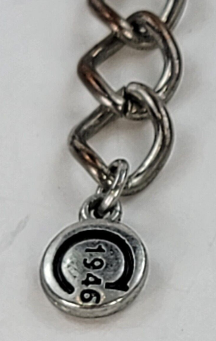 C1946 Silver-Tone Large Multi Circle Pendant Cord… - image 7