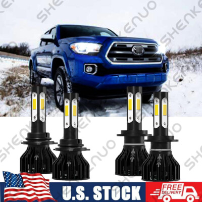 6000K Front LED Headlight Bulbs For Toyota Tacoma 2016-2020 High & Low Beam Qty4