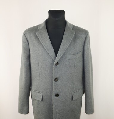 TONELLO MENS WOOLS LONG COAT made in ITALY size EU-52 UK-42 US-42 