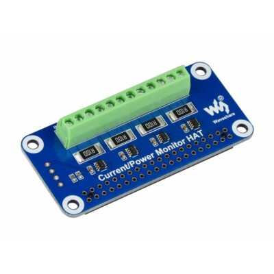 Waveshare 3.3V/5V 4-ch Current/Voltage/Power Monitor HAT for Raspberry Pi I2C