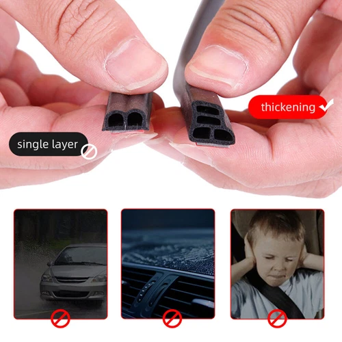 2M Rubber Car Door Trunk Seal Strip Weather Strip Edge Molding Trims Accessories - Picture 2 of 13