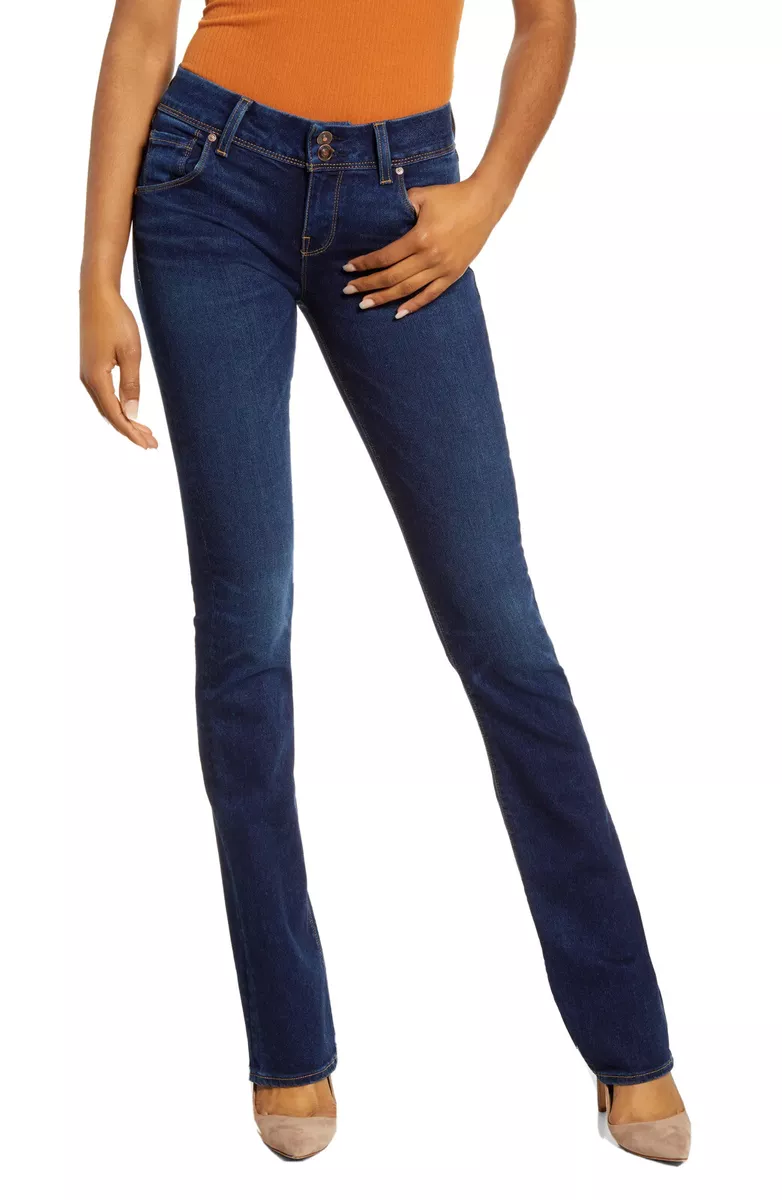 HUDSON BETH MID-RISE BABY BOOTCUT Stretch Jeans In RDX, Size