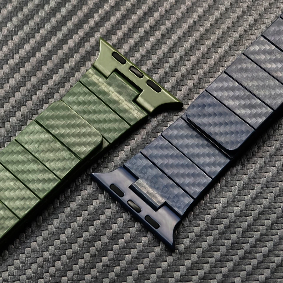 Correa con patrón de fibra de carbono para Apple Watch Ultra2/1 49 mm Series9 8 7 6 correa + estuche Foto 4 de 4