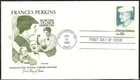 FRANCES PERKINS FDR CABINET MEMBER FIRST WOMAN 1980 ARTMASTER FDR CACHET FDC UNA