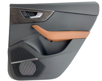 2019 - 2021 AUDI Q8 OEM REAR RIGHT DOOR TRIM PANEL - BLACK/OKAPI BROWN 4M8863982