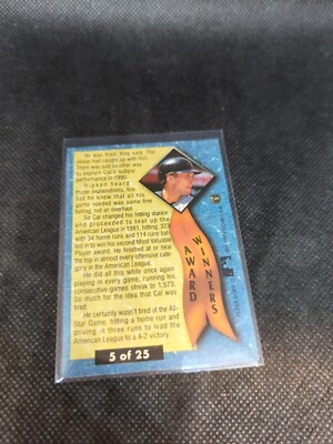 CAL RIPKEN JR. 1992 Fleer Ultra Card #5 of 25 MVP AL AWARD WINNERS