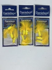 Danielson Yellow Crappie Jigs 1/32 oz Lot of 3