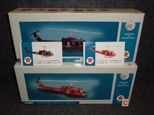 TEXACO CORGI HELICOPTER Set HUEY IROQUOIS CHOPPERS RED & BLACK  DIECAST 1:50