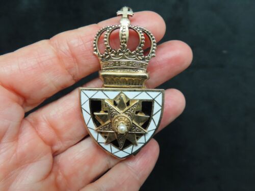Early 1950's Heraldic Shield Brooch w/Crown From … - image 1