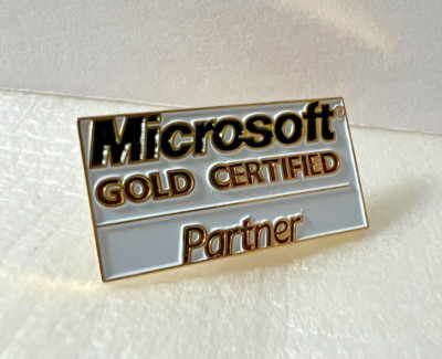 Vintage Microsoft Gold Certified Partner Collectible Lapel Pin 1