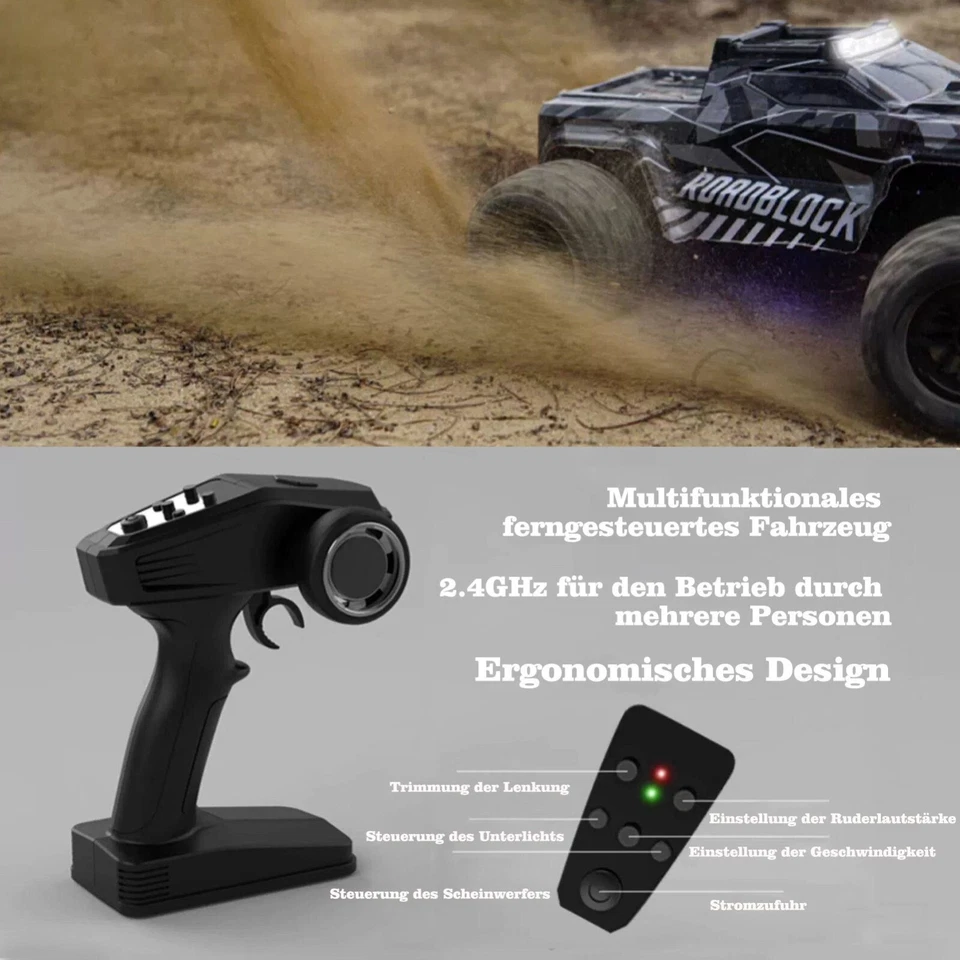 RC-Auto Ferngesteuertes Auto ab 8 9 10 Jahre, 1:14 RC Drift Car 4WD 40+ km/h - Bild 4 von 4