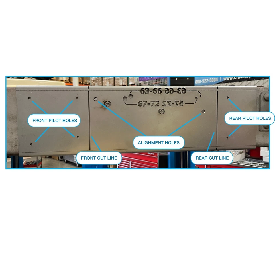 63-72 Chevy C10 CPP’s Frame Shortening Kit Short Bed Conversion 1/4" Heavy Plate - Imagem 4 de 4