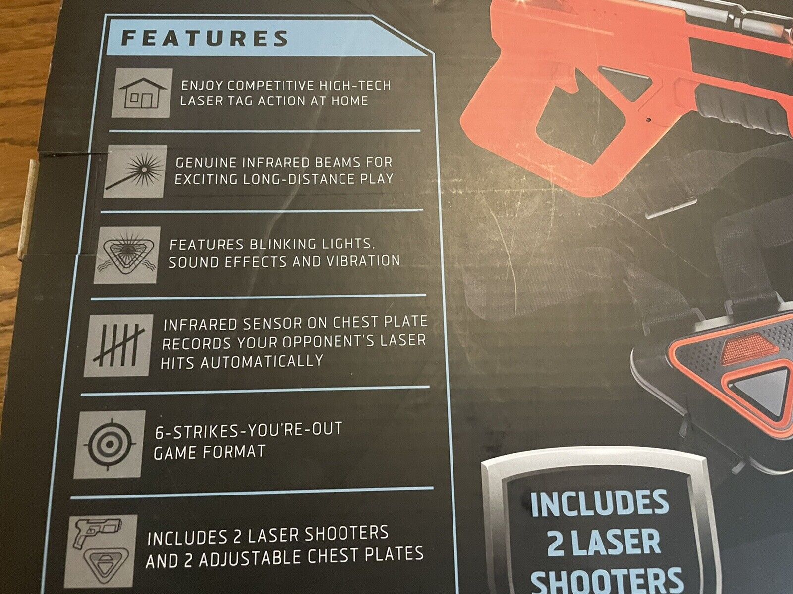 Black Series Two-player Set Electronic Laser Tag 2 Lasers Shooters