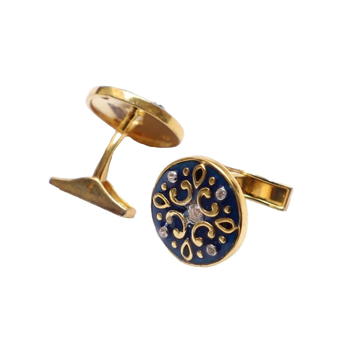 Enamel Sterling Silver Cufflinks for Men